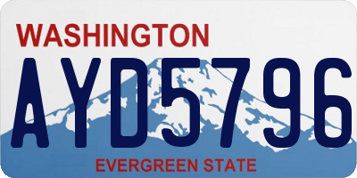 WA license plate AYD5796