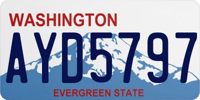 WA license plate AYD5797