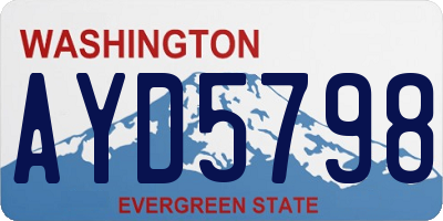 WA license plate AYD5798