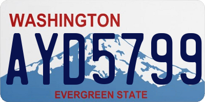 WA license plate AYD5799