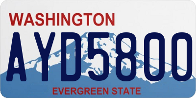 WA license plate AYD5800