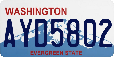 WA license plate AYD5802