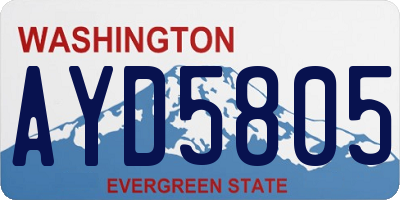 WA license plate AYD5805