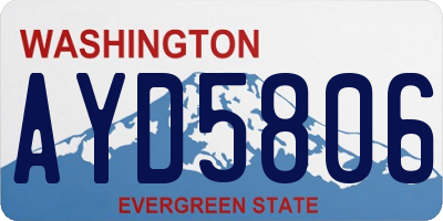 WA license plate AYD5806