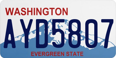 WA license plate AYD5807