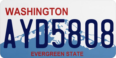 WA license plate AYD5808