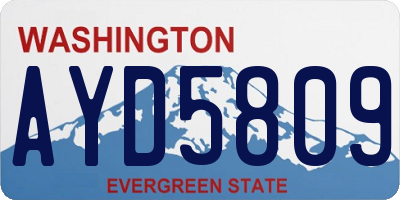 WA license plate AYD5809