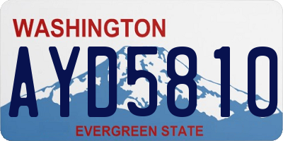 WA license plate AYD5810
