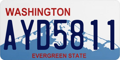 WA license plate AYD5811