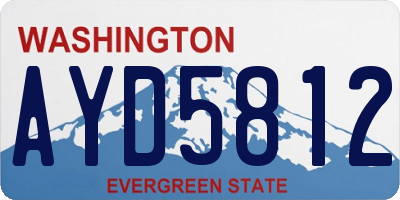 WA license plate AYD5812