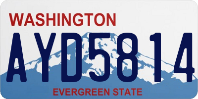 WA license plate AYD5814