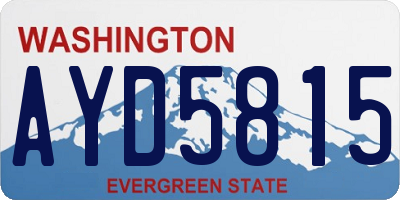 WA license plate AYD5815