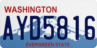 WA license plate AYD5816