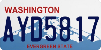 WA license plate AYD5817