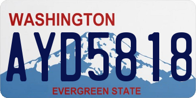 WA license plate AYD5818