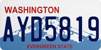 WA license plate AYD5819