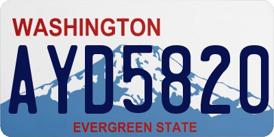 WA license plate AYD5820