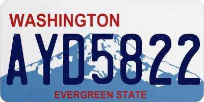 WA license plate AYD5822