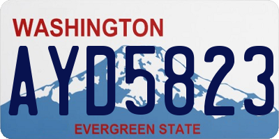 WA license plate AYD5823