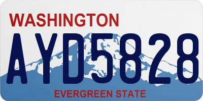 WA license plate AYD5828