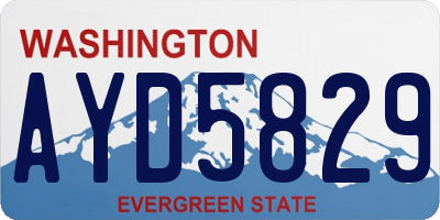WA license plate AYD5829