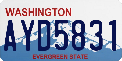 WA license plate AYD5831