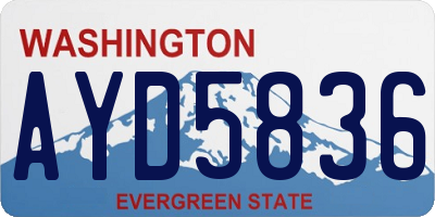 WA license plate AYD5836