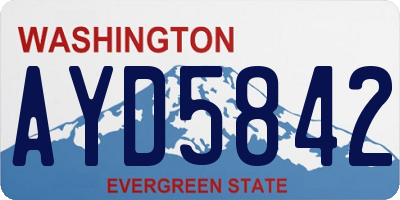 WA license plate AYD5842