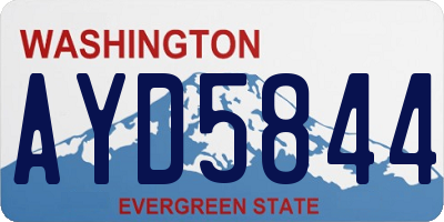 WA license plate AYD5844