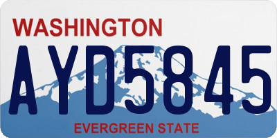 WA license plate AYD5845