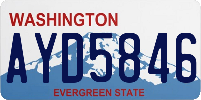 WA license plate AYD5846