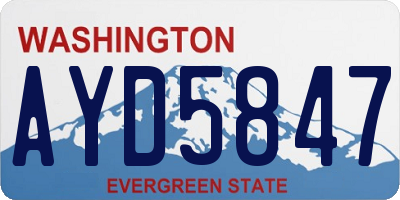 WA license plate AYD5847