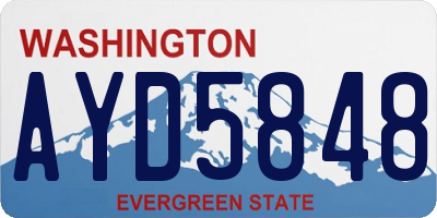 WA license plate AYD5848