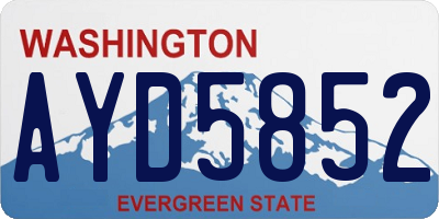 WA license plate AYD5852