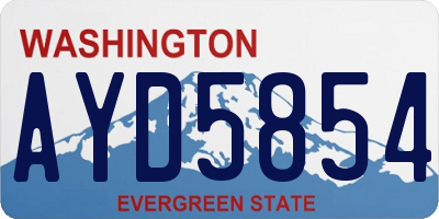 WA license plate AYD5854