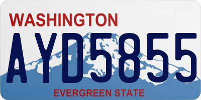 WA license plate AYD5855