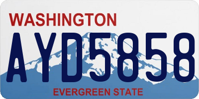 WA license plate AYD5858
