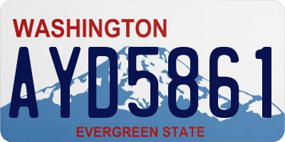 WA license plate AYD5861