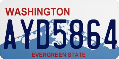 WA license plate AYD5864