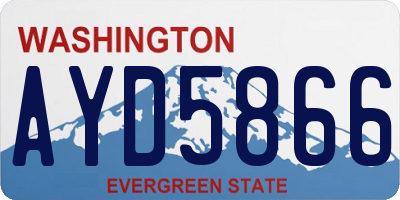 WA license plate AYD5866