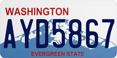 WA license plate AYD5867
