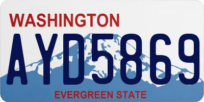 WA license plate AYD5869