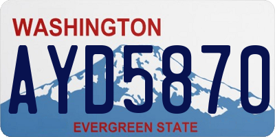 WA license plate AYD5870