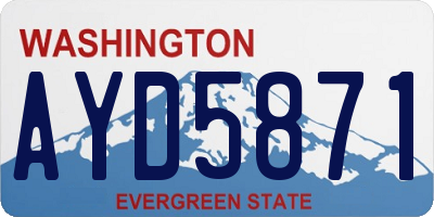 WA license plate AYD5871