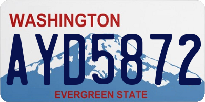 WA license plate AYD5872
