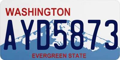 WA license plate AYD5873