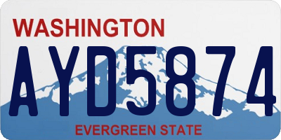 WA license plate AYD5874
