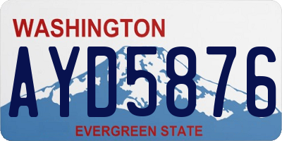 WA license plate AYD5876