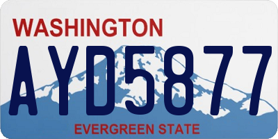 WA license plate AYD5877
