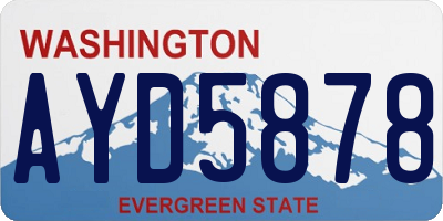 WA license plate AYD5878